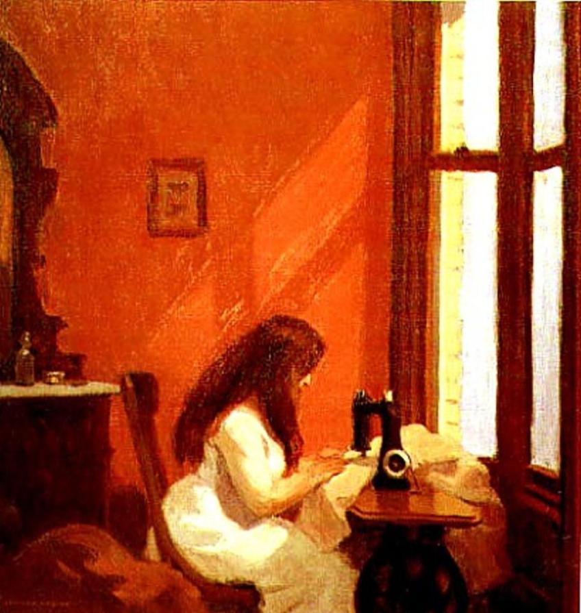 Girl At Sewing Machine (1921) - Edward Hopper