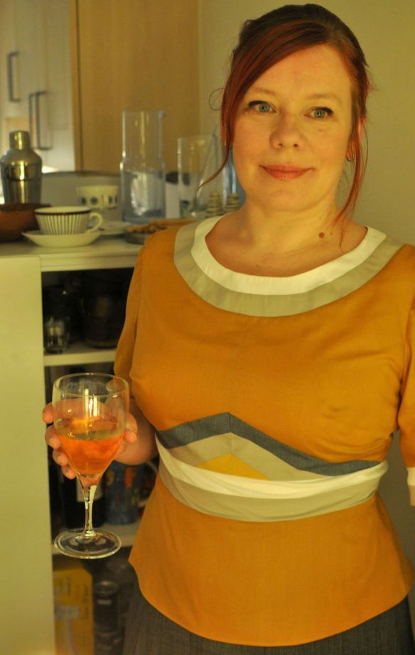 Wine while waiting for the cocktail getting mixed